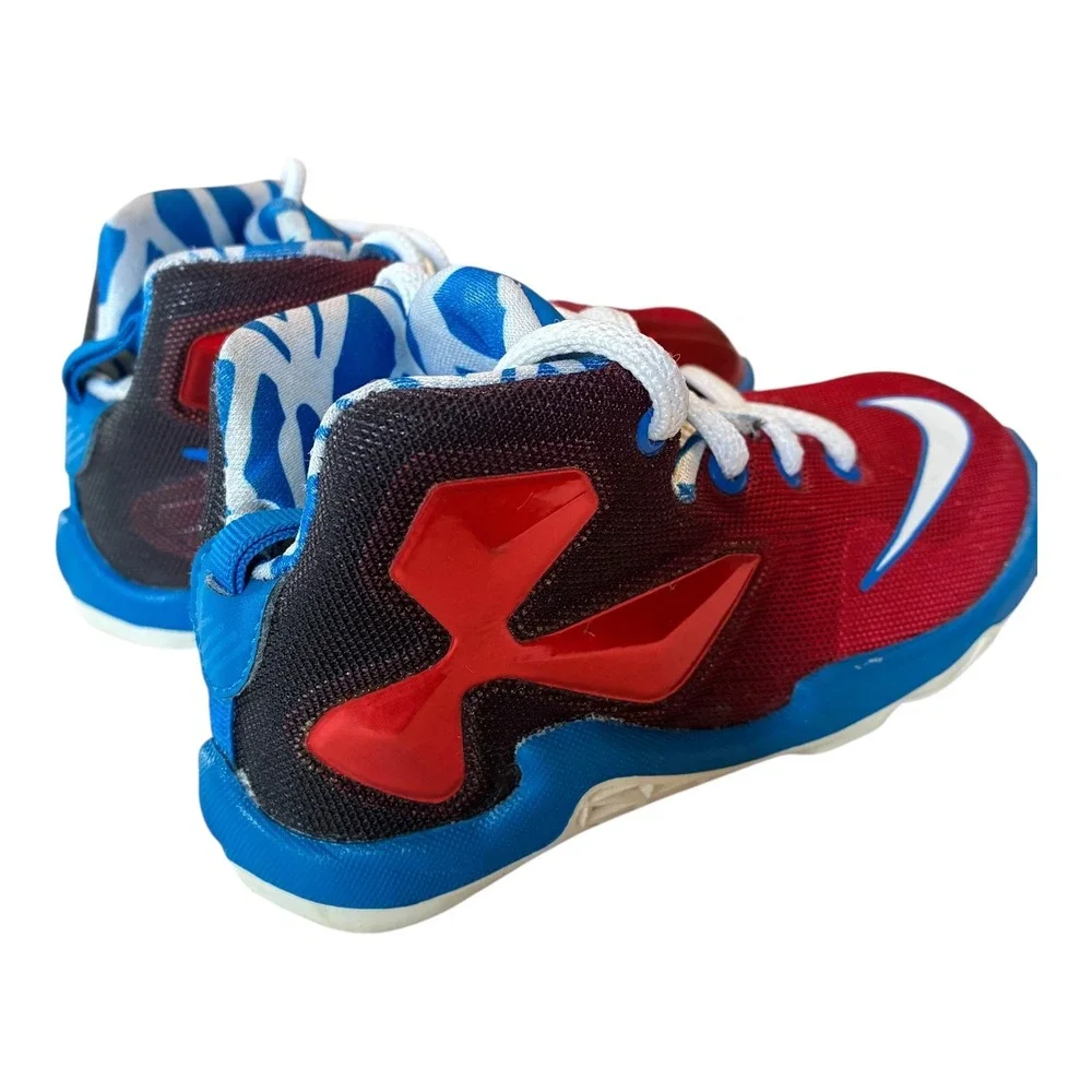 Nike LeBron Witness Basketball Shoes Kids‎ Size 8C Red Blue White Sneakers
