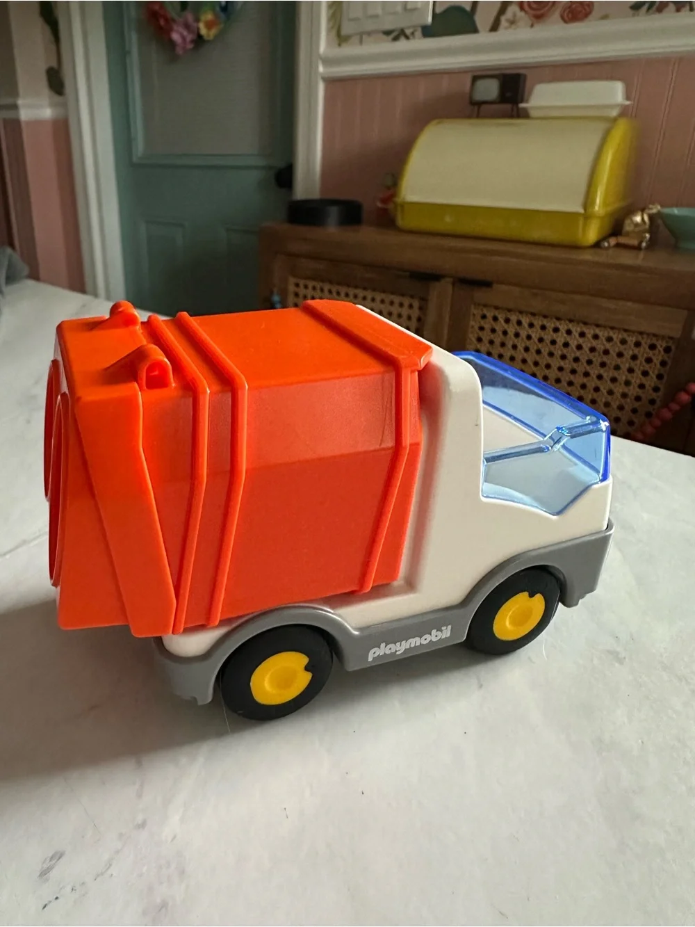 Playmobil 123 Kids Orange & Gray Dump Truck Toy