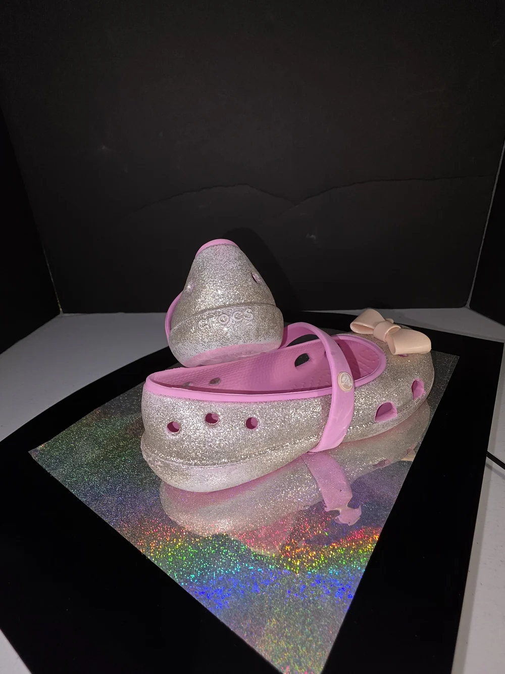 CROCS sparkling silver