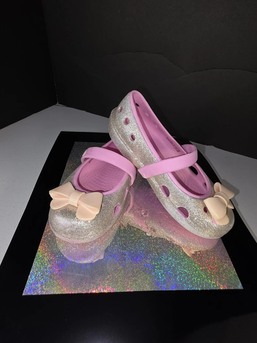CROCS sparkling silver