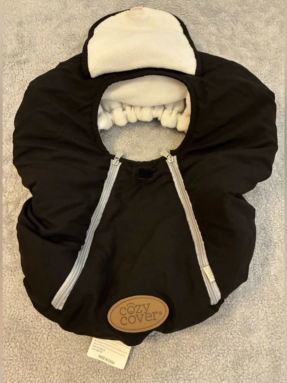 Black Cozy Cover for Infant Car Seat
