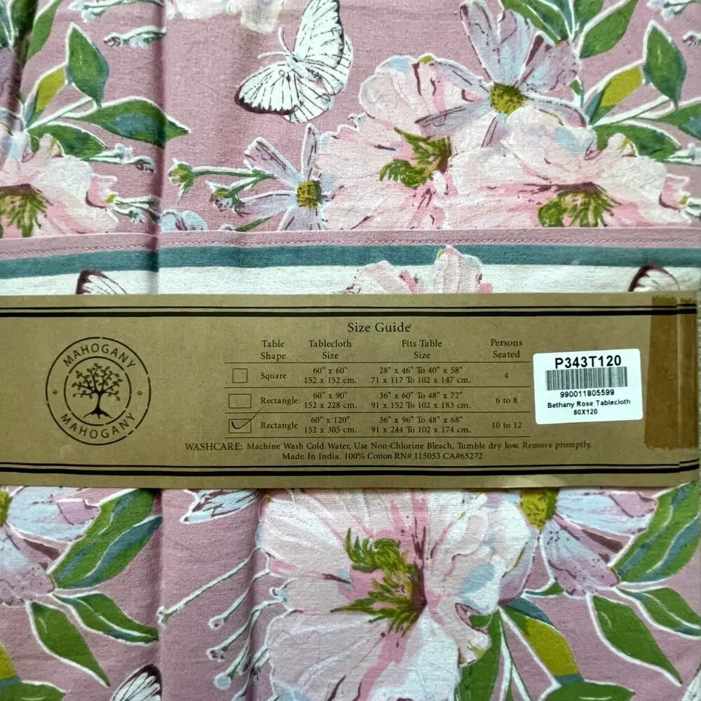 Mahogany cotton tablecloth