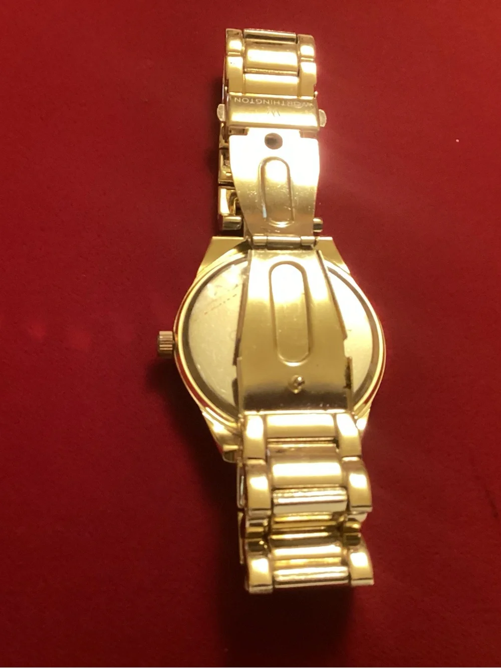 Worthington Gold-Tone Crystal Dial Women's Bracelet Watch