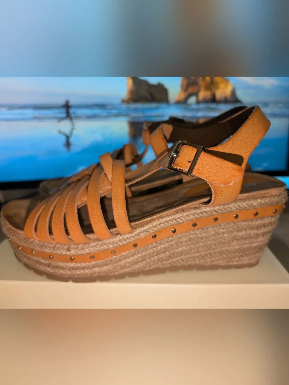 Patrizia cognac faux