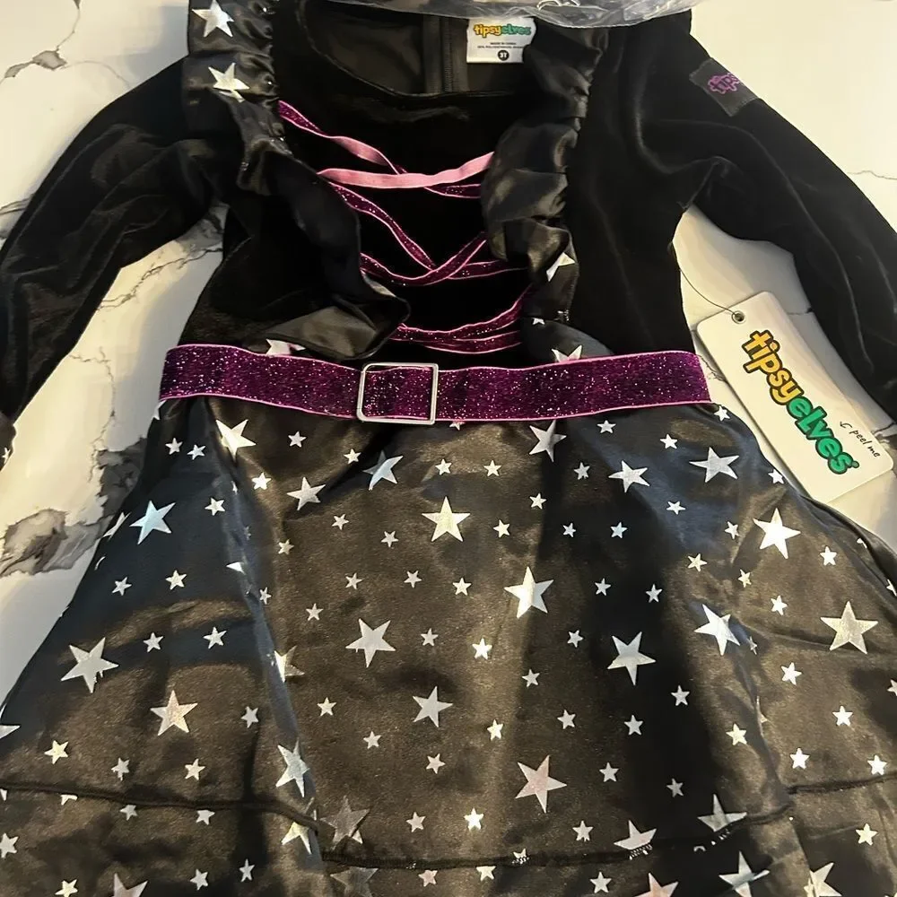 Tipsy Elves Starry Witch Costume - Black and Purple