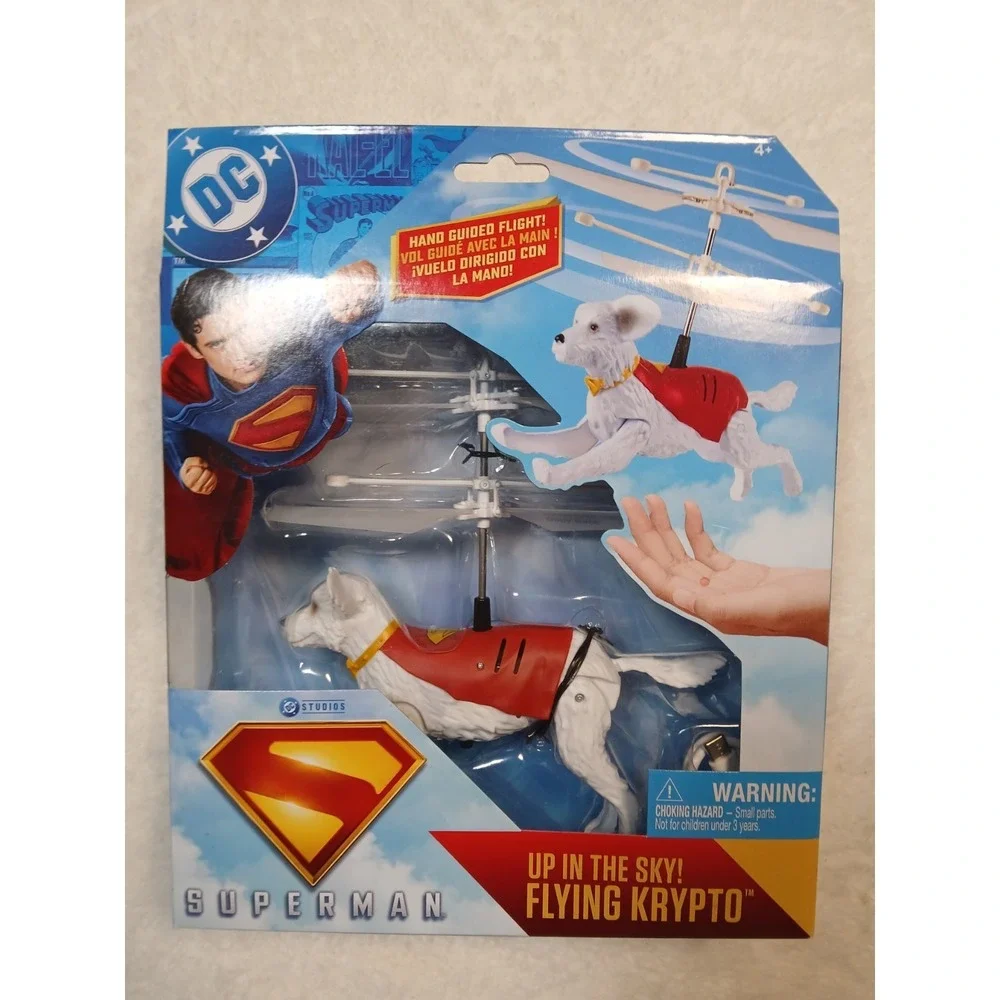 DC Superman Flying Krypto Hand‎ Guided Flight Toy Spin Master Dog Figure New