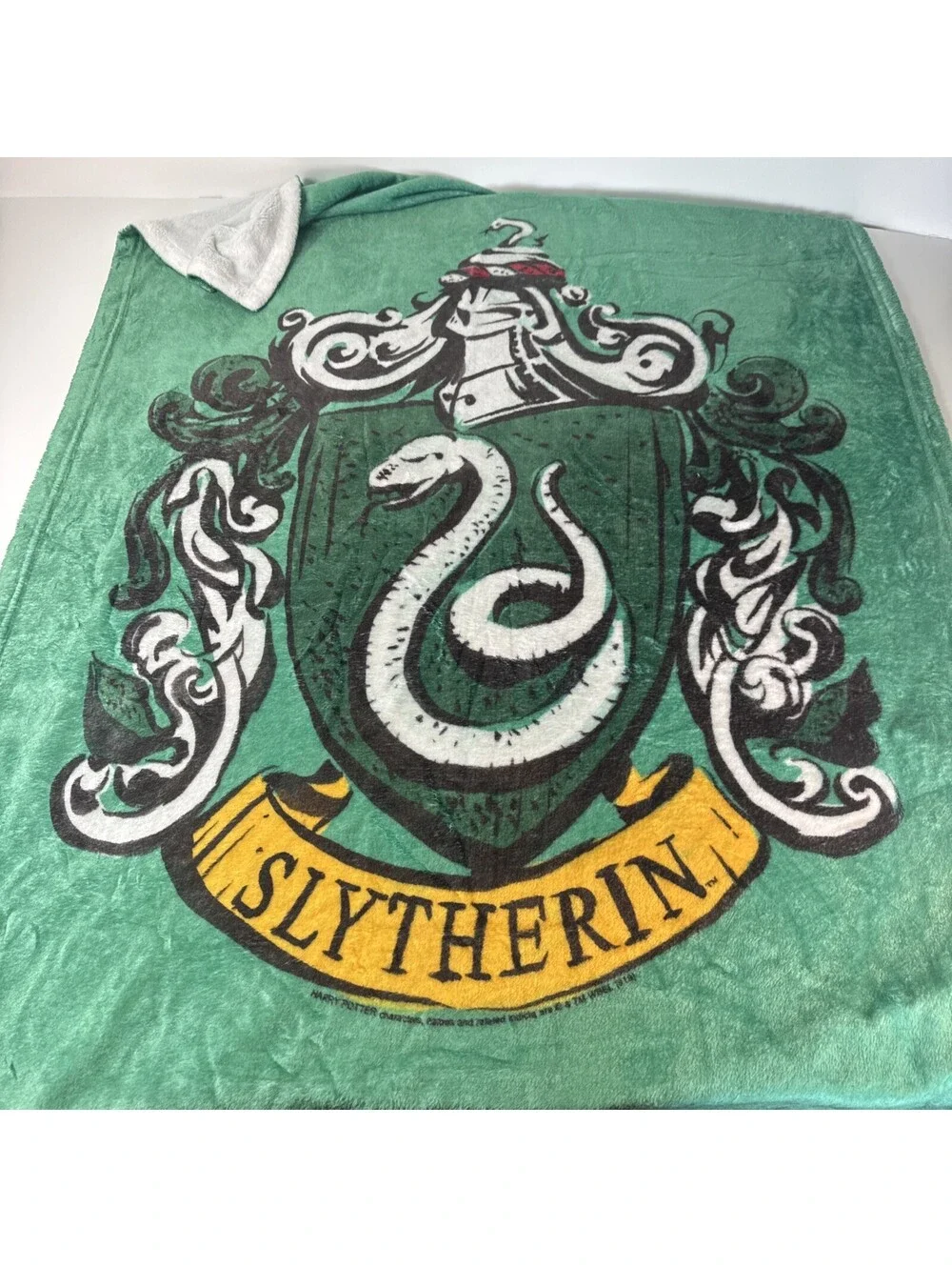Harry Potter Slytherin Green Crest Super Soft Touch Throw Blanket Malfoy 33x56