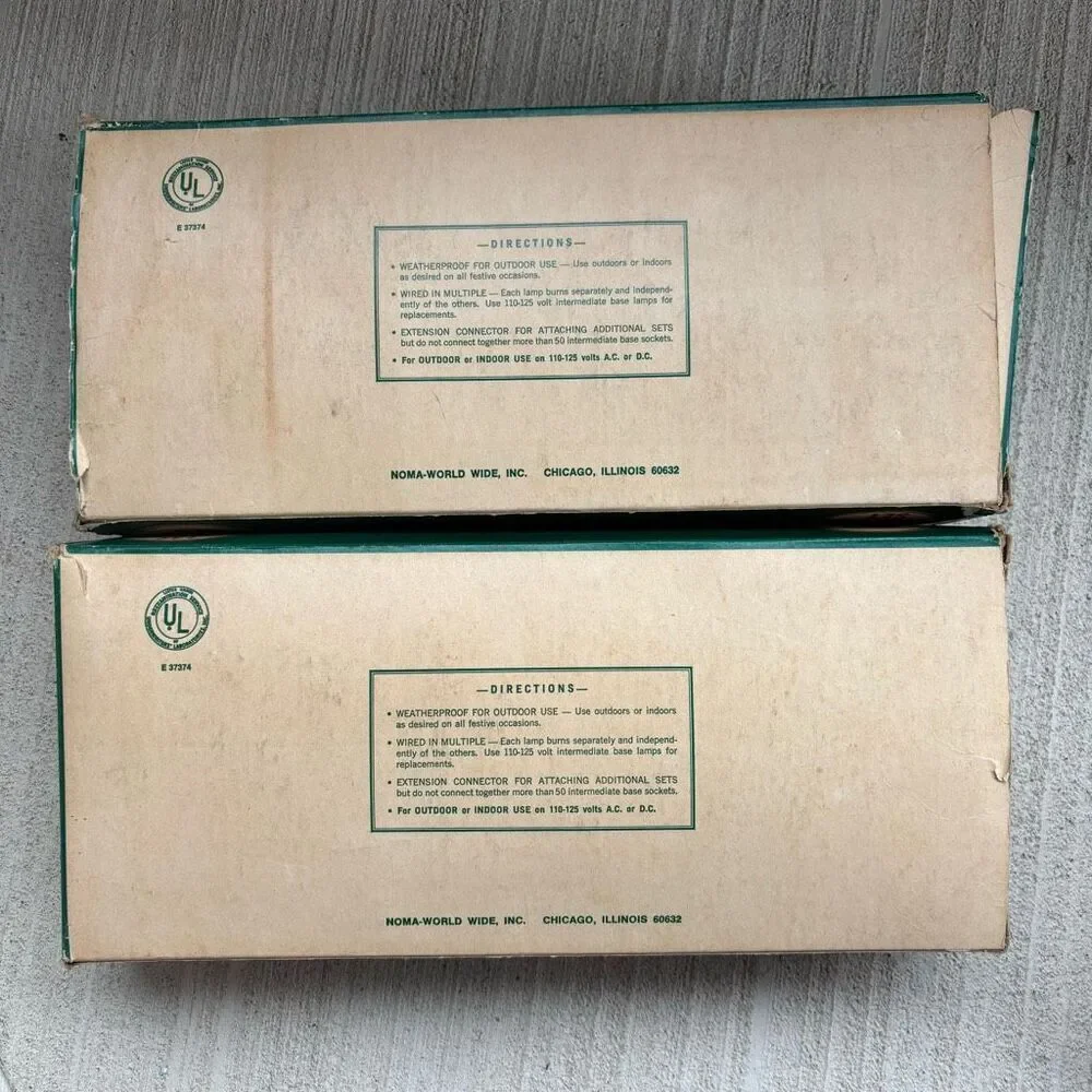 2 Boxes Fiesta Vintage 25 Outdoor Lites