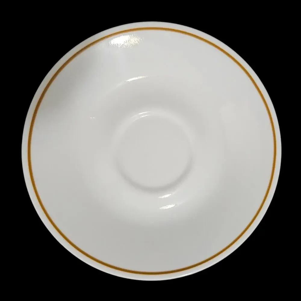 Corelle by Corning White Gold Rim Saucers Vintage Set Bread Butter Plates