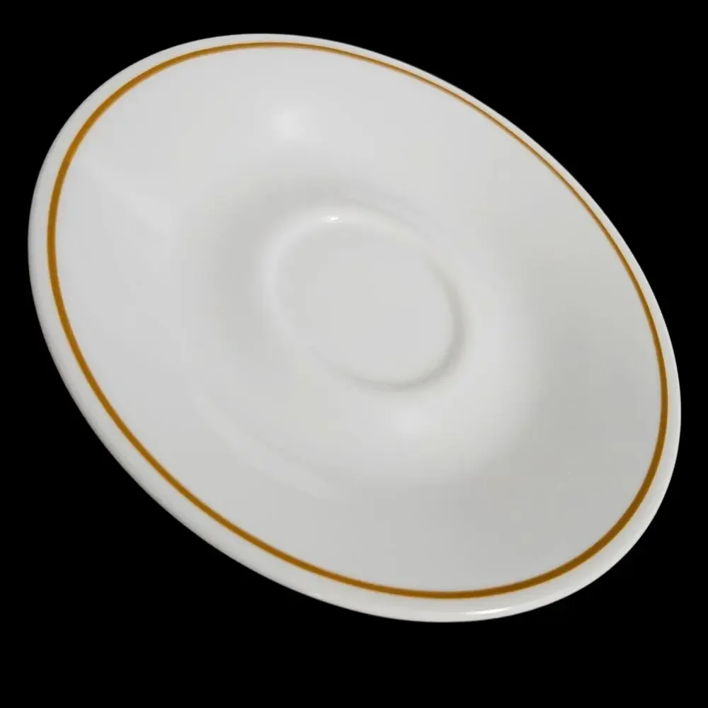 Corelle by Corning White Gold Rim Saucers Vintage Set Bread Butter Plates