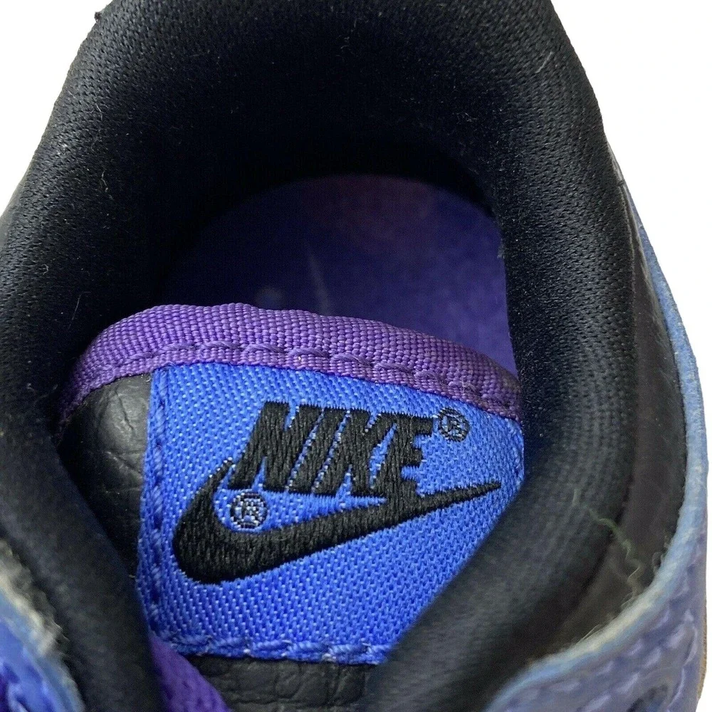 Nike Santa Cruise Leather Infant Baby Sneakers Shoes Size 5 Black Blue‎ Purple