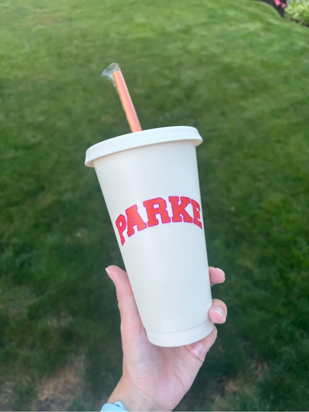 Parke x Dunkin’ tumbler in latte