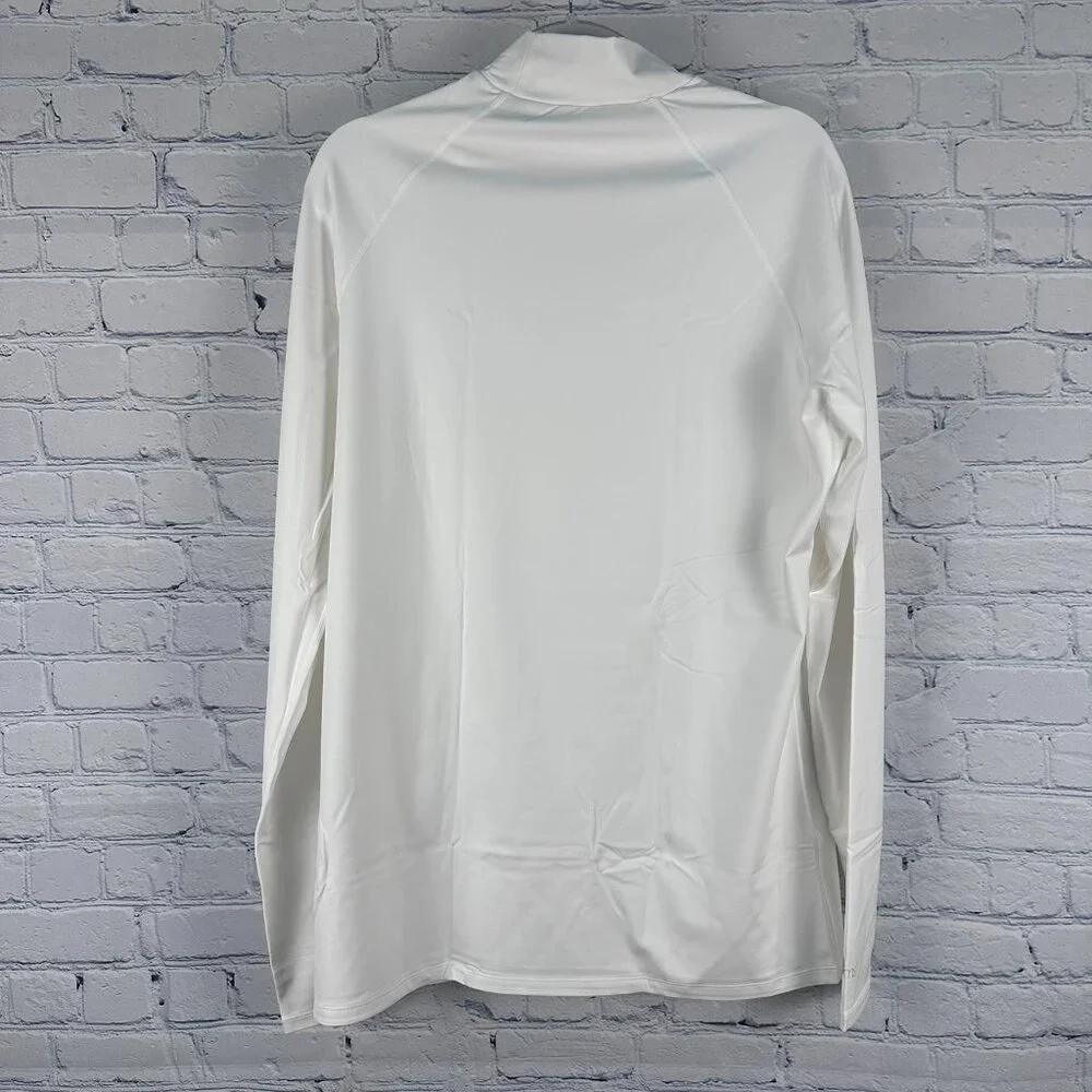 SParms Men's High‎ Neck Sun Protection Breathable Body Shirt, Size XL, White