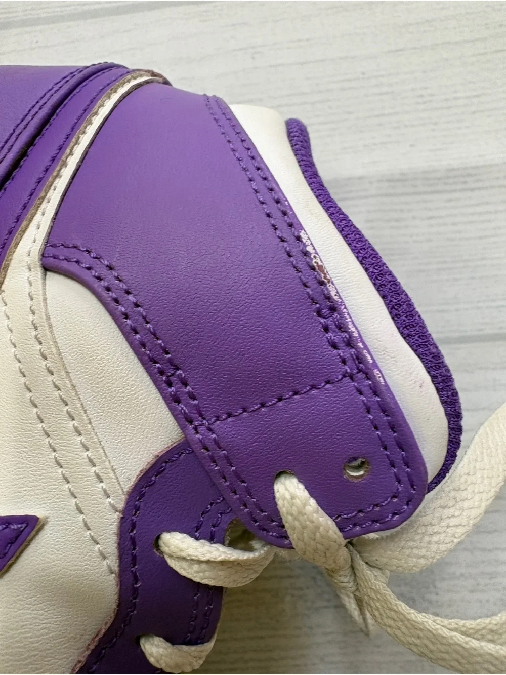 Nike Kids Purple and White High-Top Sneakers