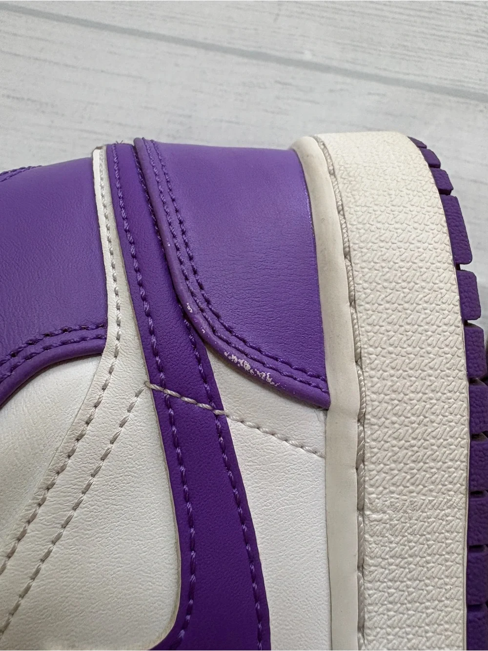 Nike Kids Purple and White High-Top Sneakers