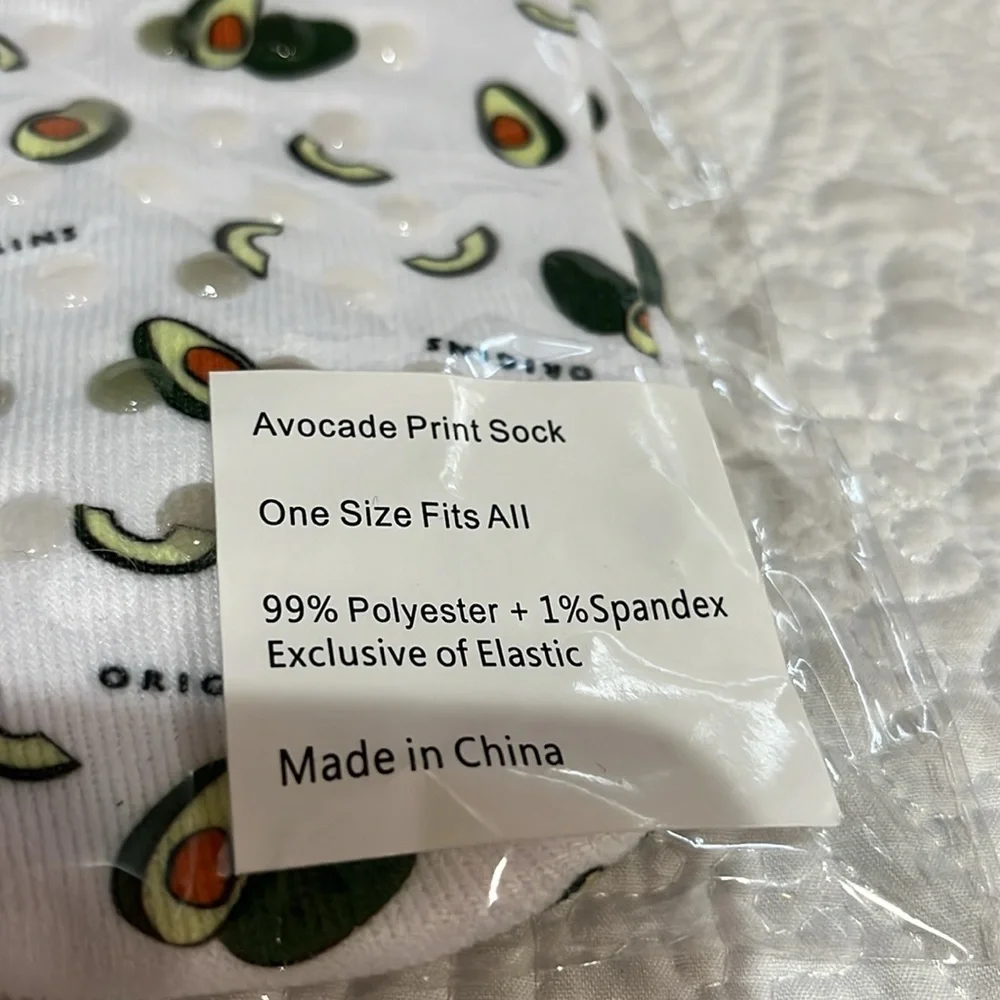 Origins avocado print socks,‎ new
