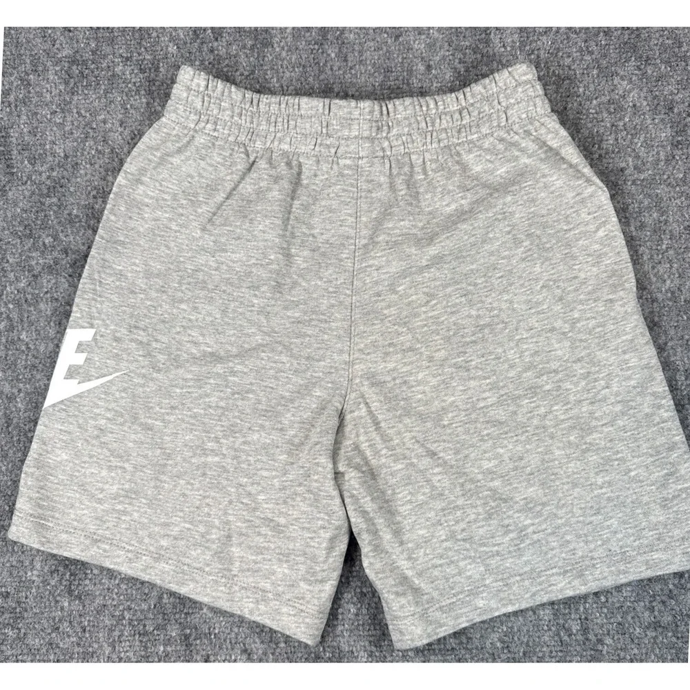 Nike Kids Size 6 Sportswear Futura Logo Heather Grey Pockets Shorts NWT