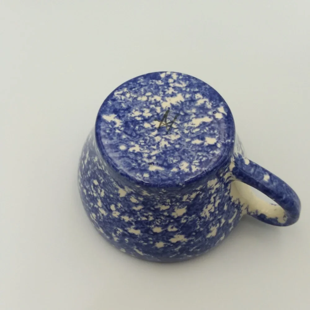 Molly Dallas Pottery Old English Spatterware Tea Set Creamer Cup Farmhouse Decor