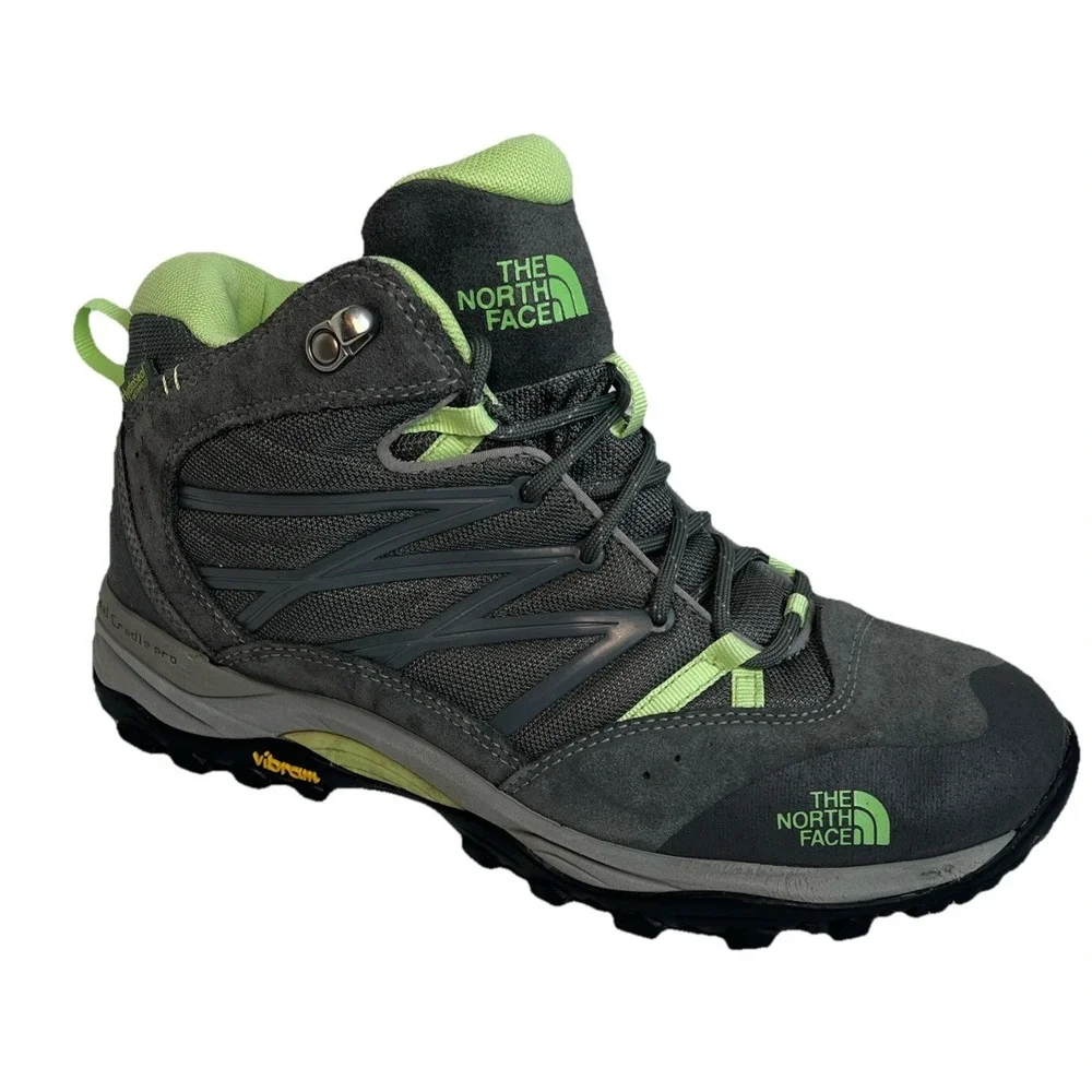 The North‎ Face Waterproof Storm II Hiking Women's Boots Shoes Size 9 Gray/Green