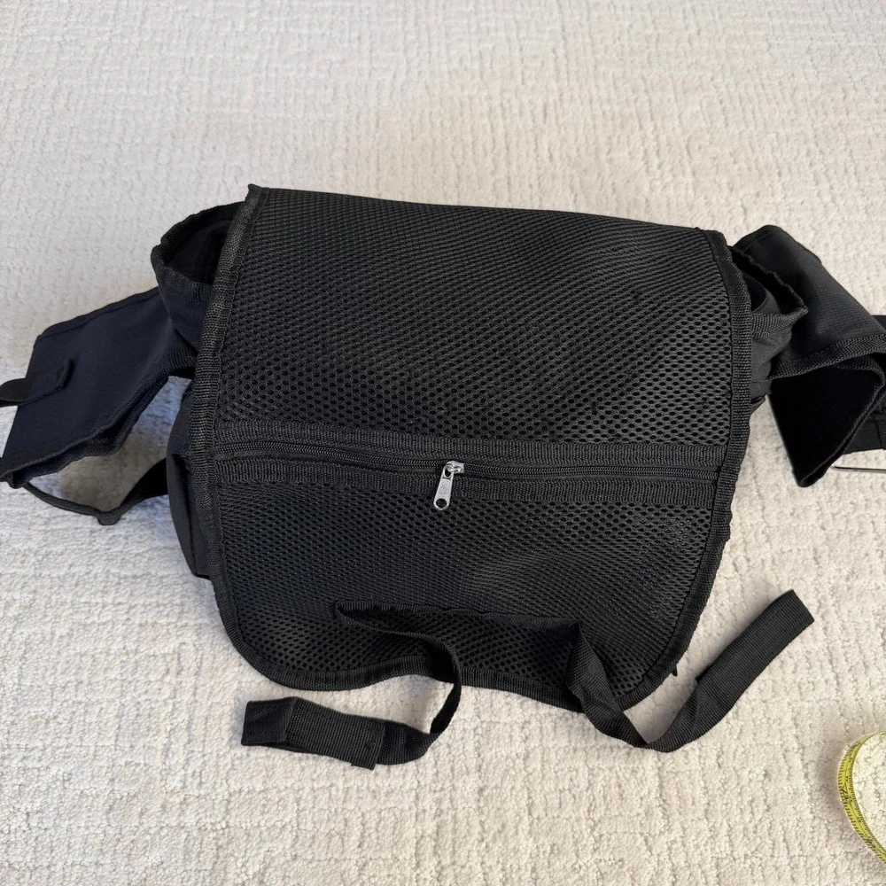 Hujom Multi-Compartment Black Stoller Organizer - Drink Holder -Zip‎ off Pouch