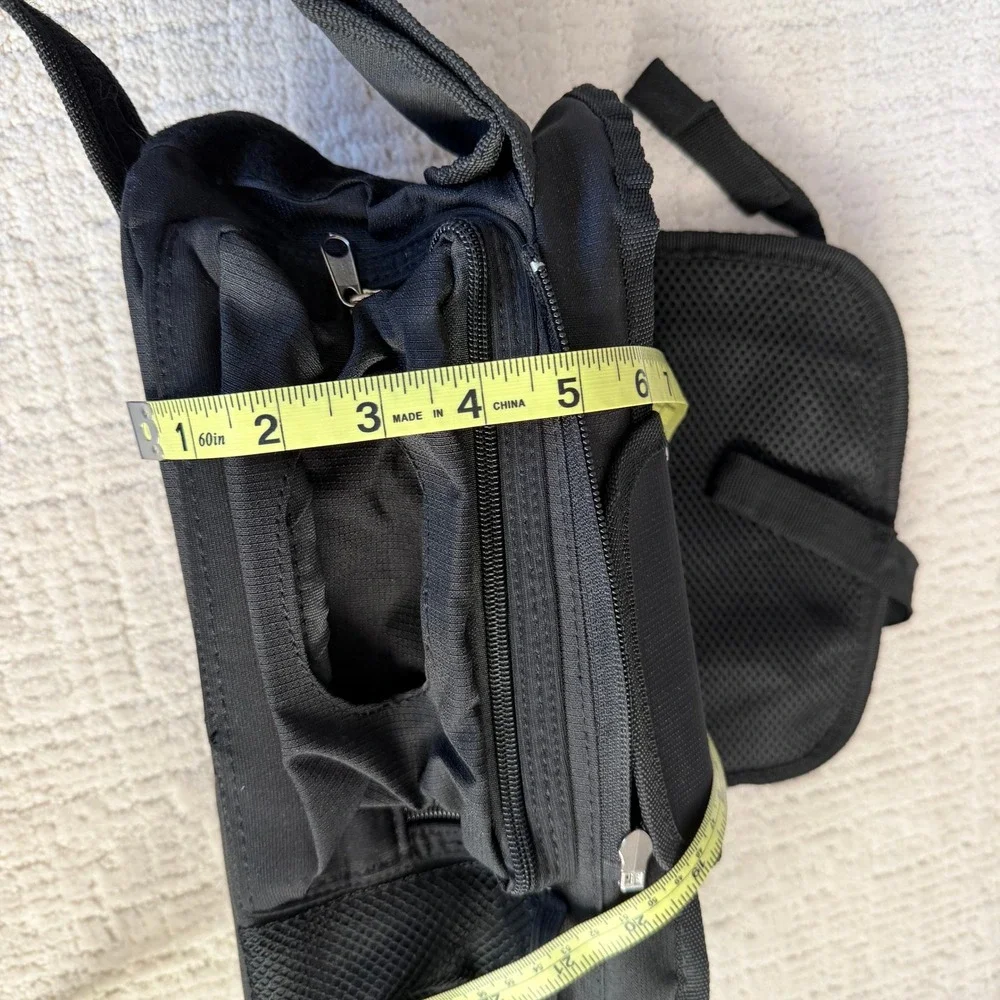 Hujom Multi-Compartment Black Stoller Organizer - Drink Holder -Zip‎ off Pouch