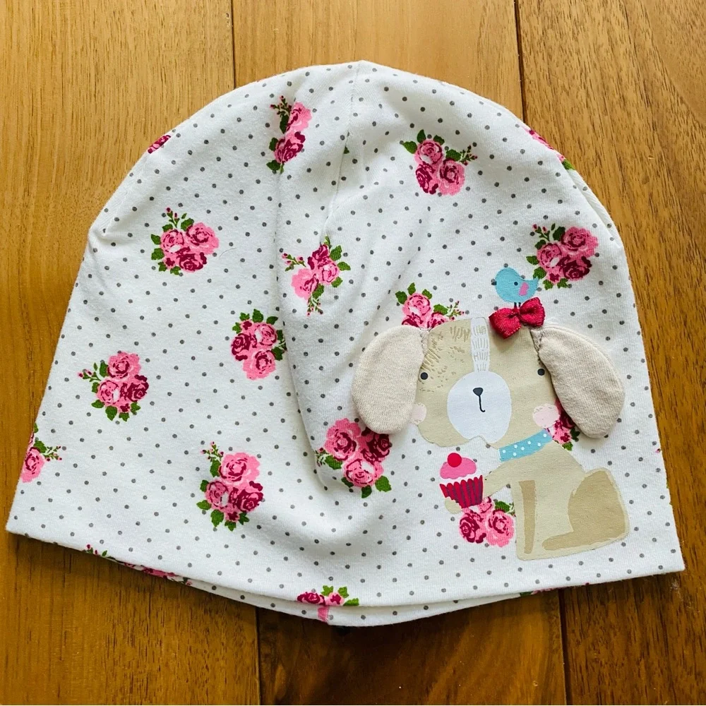 H&M Floral Hat Cotton Cottagecore Girl size 6 - 12 Months