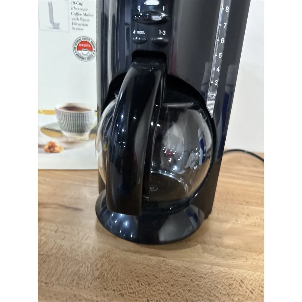 Krups Crystal Arome Time Coffee Maker Black w/ Box Tested Working 398