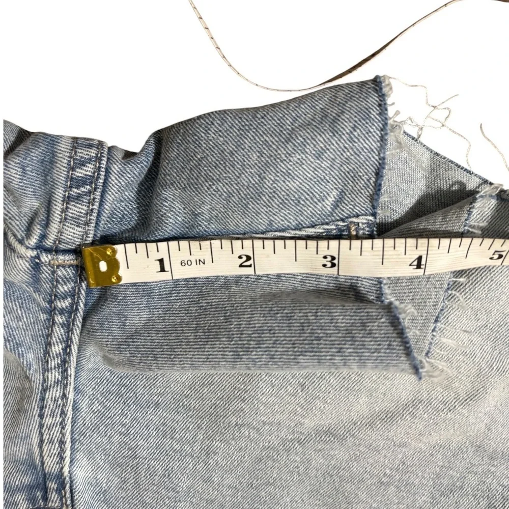 DKNY‎ Jeans Womens High Rise Raw Hem Light Wash Denim Shorts Beach Festival Boho