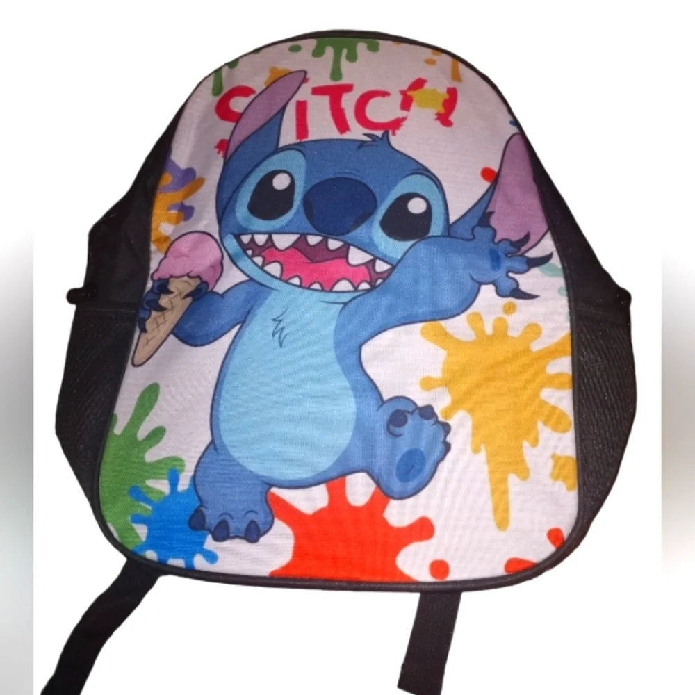 Stitch paint splatter backpack
