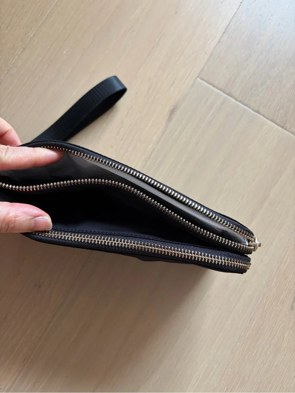 lululemon athletica black wristlet