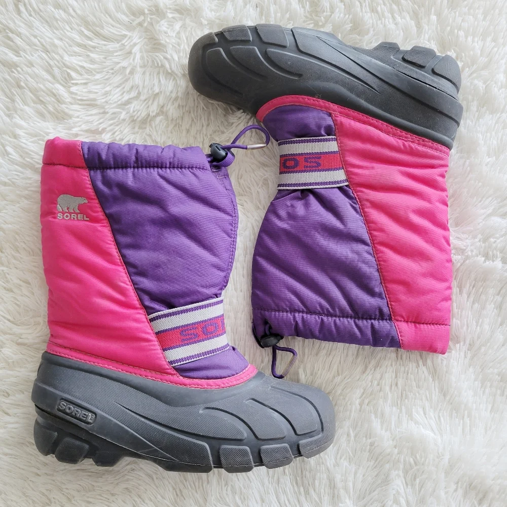 Sorel Pink and‎ Purple Insulated Waterproof Snow Boots