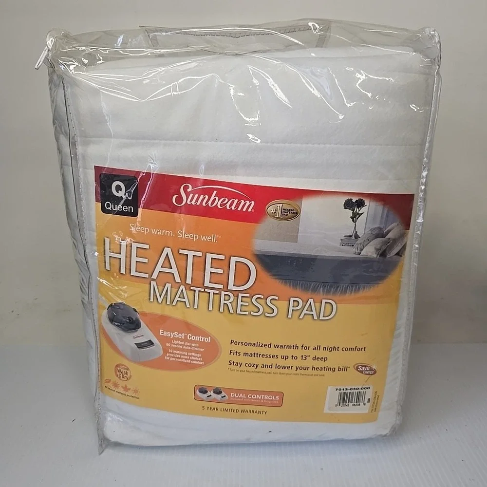 SUNBEAM Queen Heated Mattress Pad Dual Controls‎ 13