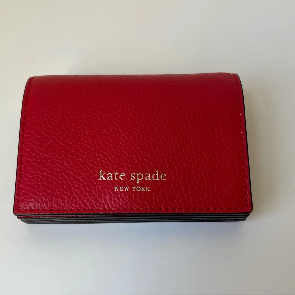 Kate Spade Outlet Red Accordion Card Holder