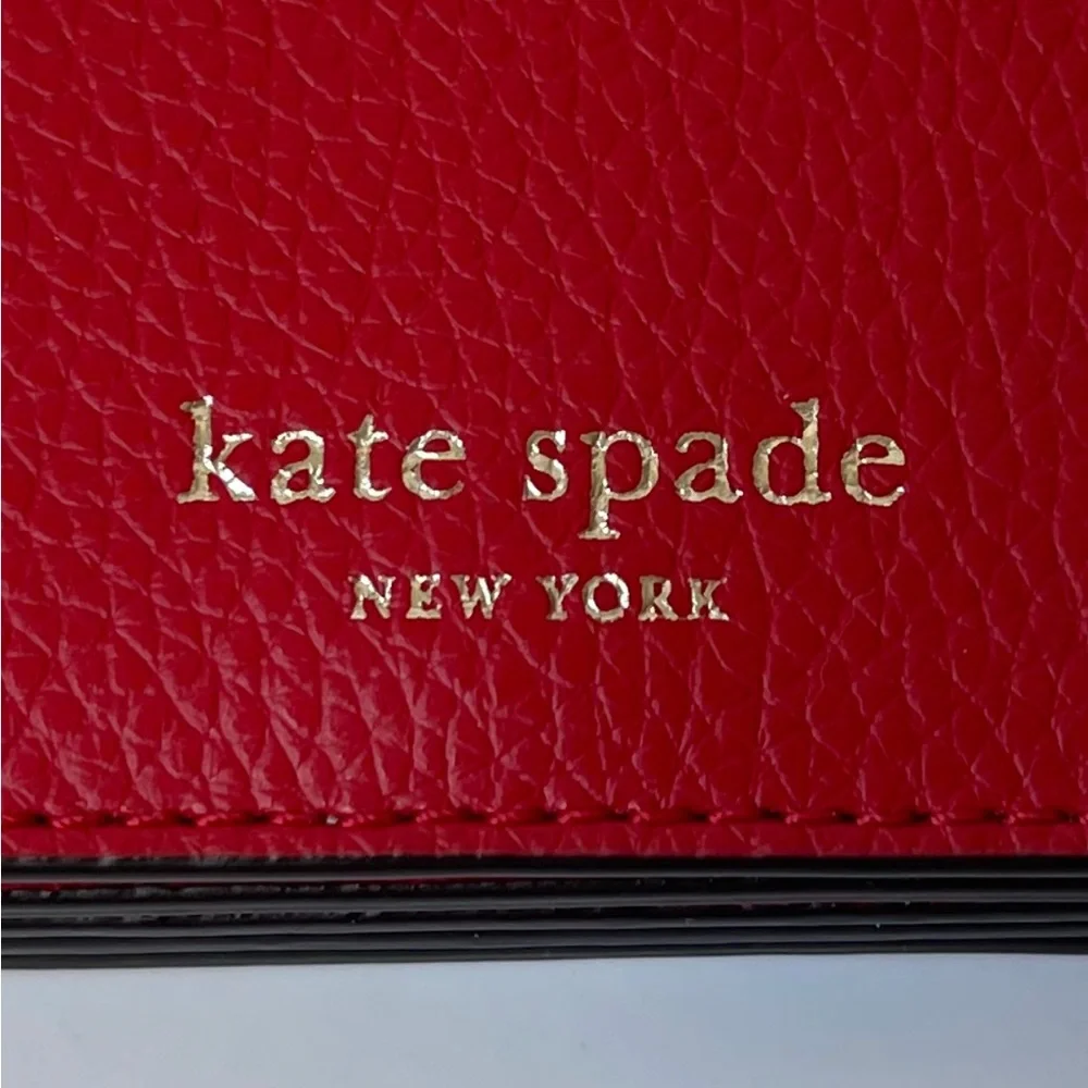 Kate Spade Outlet Red Accordion Card Holder