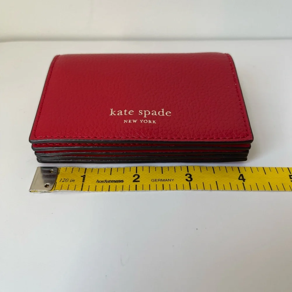Kate Spade Outlet Red Accordion Card Holder
