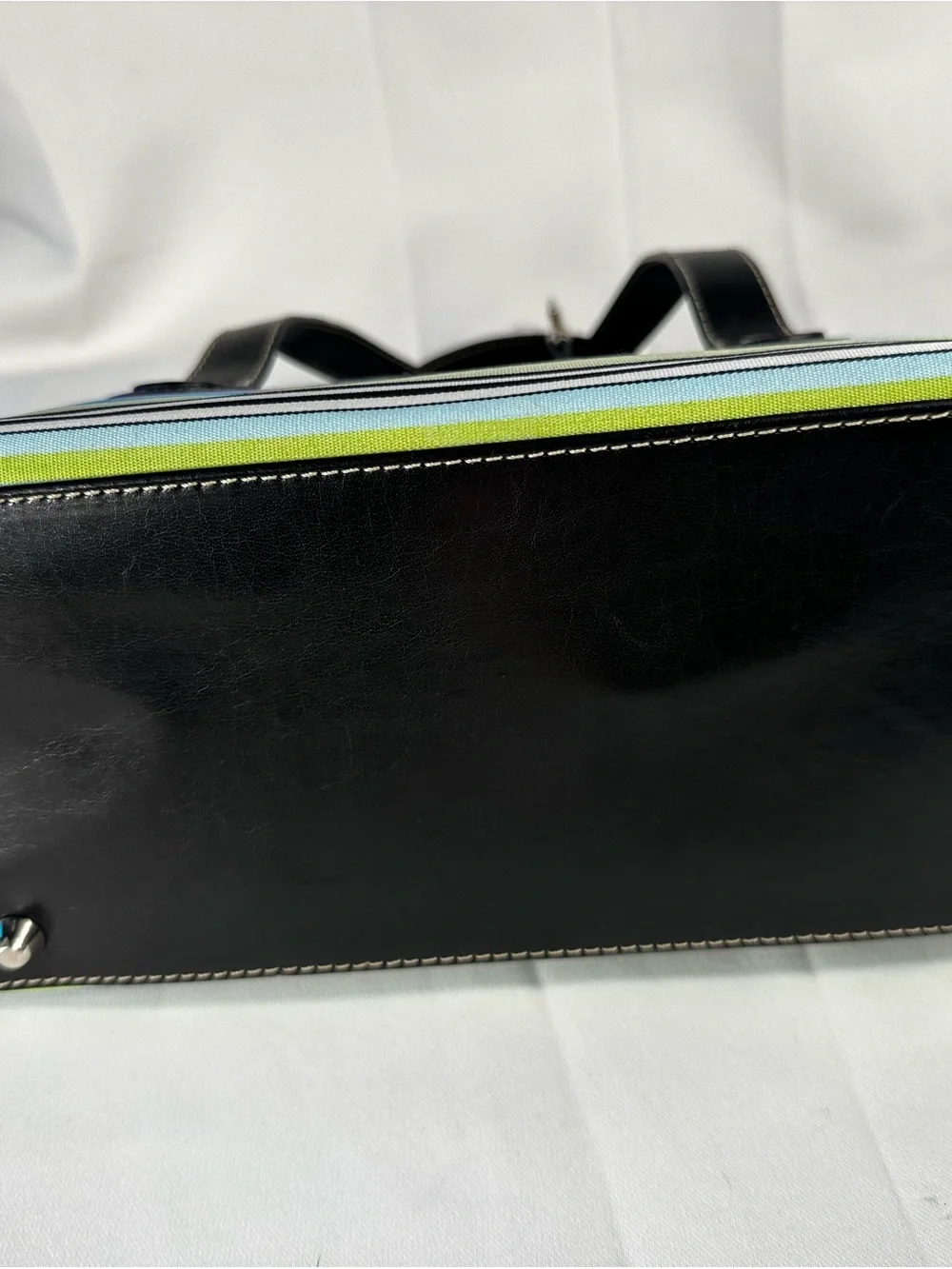 kate spade green leather trim