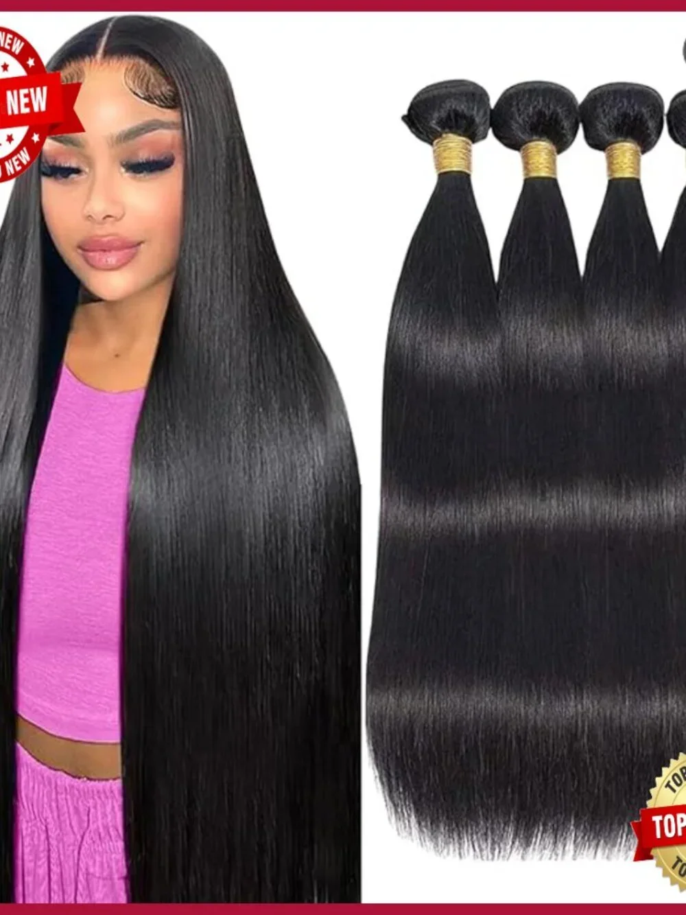 12A Human Hair Extensions 4 Bundles Brazilian Virgin Hair Straight