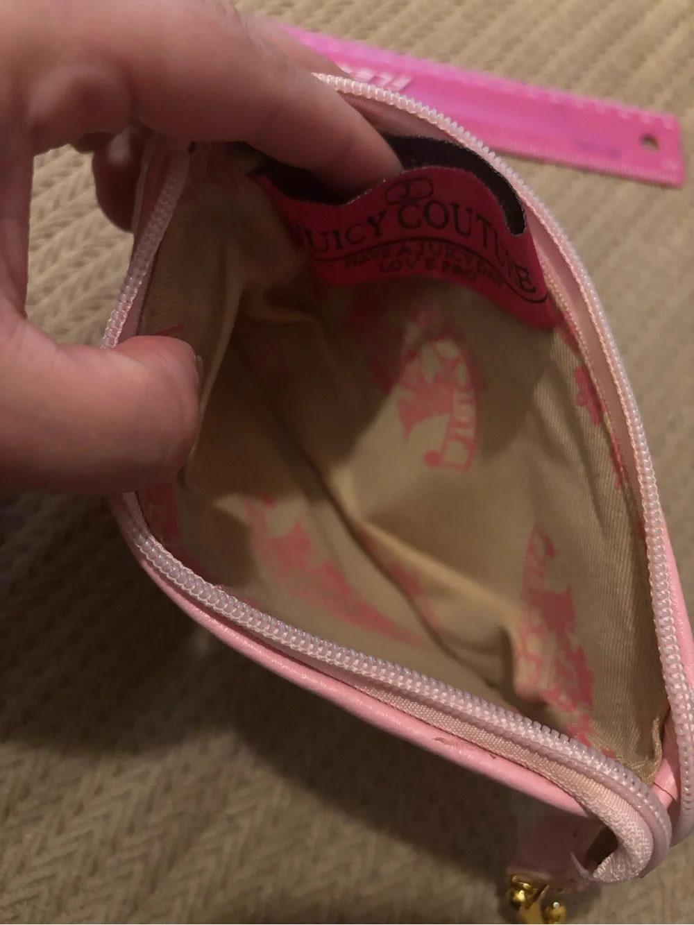 Juicy Couture velour wristlet