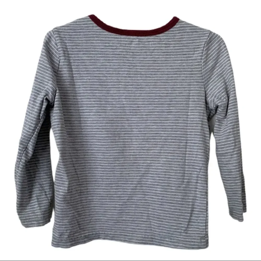 Old Navy Stripe Long Sleeve T-Shirt 3T Grey