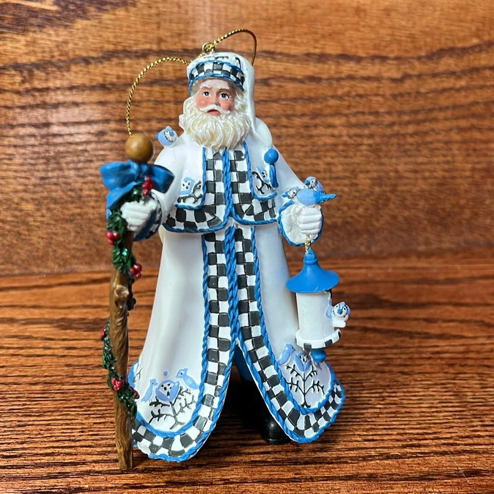 Ashton Drake Blue Joy Santa's Feathered Friends Ornament Collection