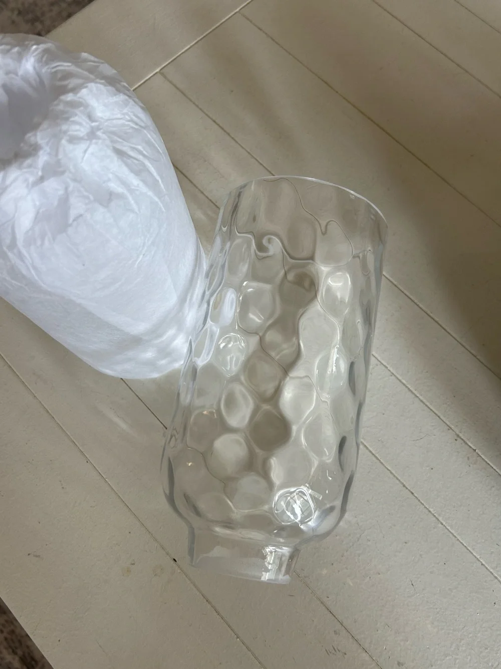 Clear Hammered Glass globes-set of 2