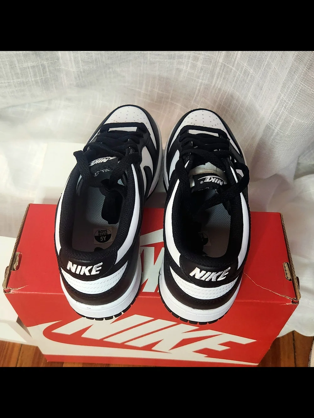 NEW Nike Dunk Low Panda GS Black/White CW1590-100 | Big Kids Size 5 (Womens 6.5)