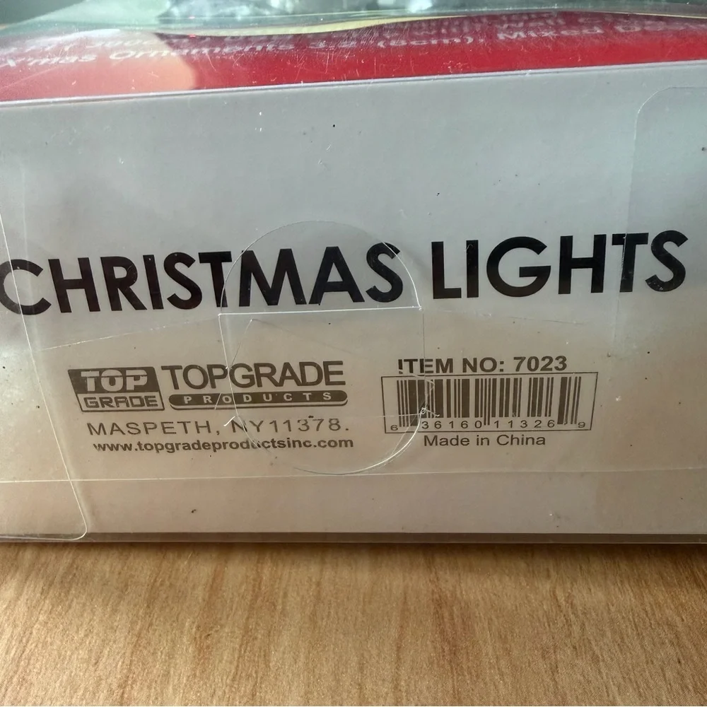 10’ Christmas Snowglobe LED String Lights 8 Function Warm Light USB Cable