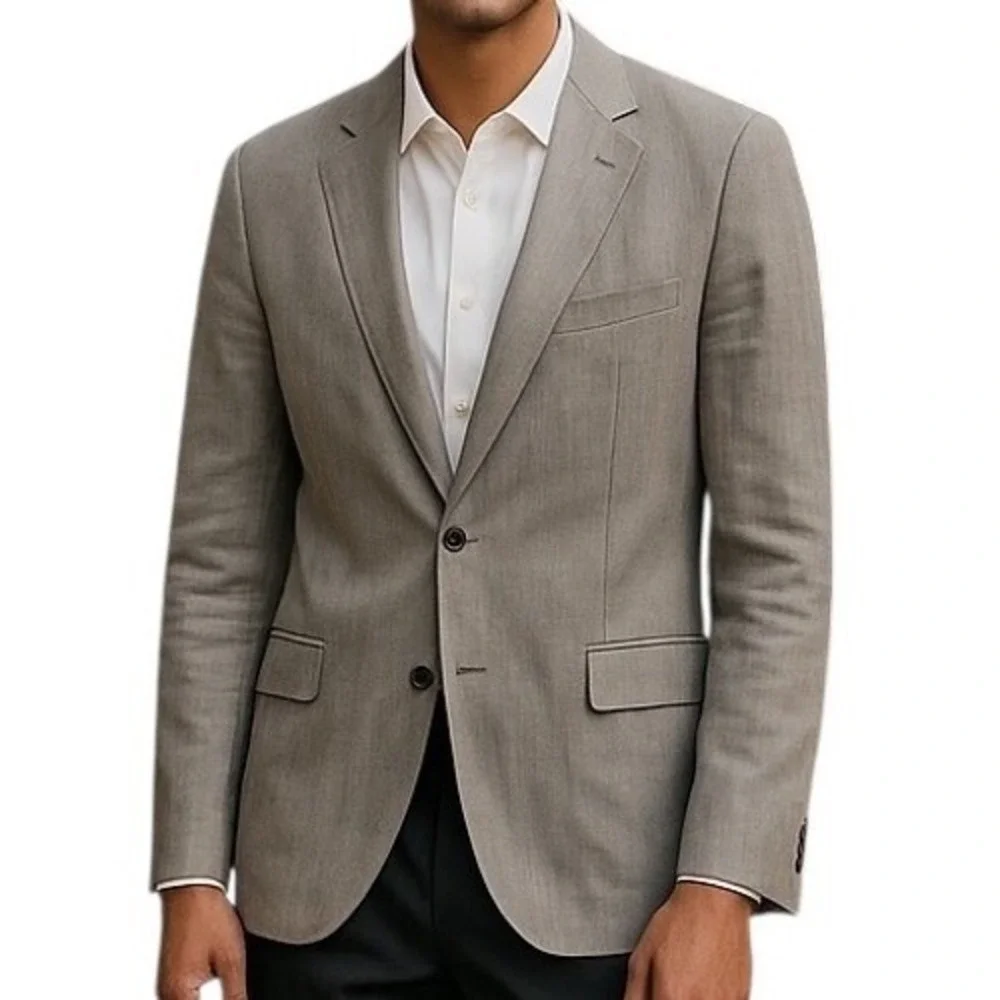 J. Crew Men's‎ Striped Sport Coat Blazer Jacket Gray Size 40R Business Career