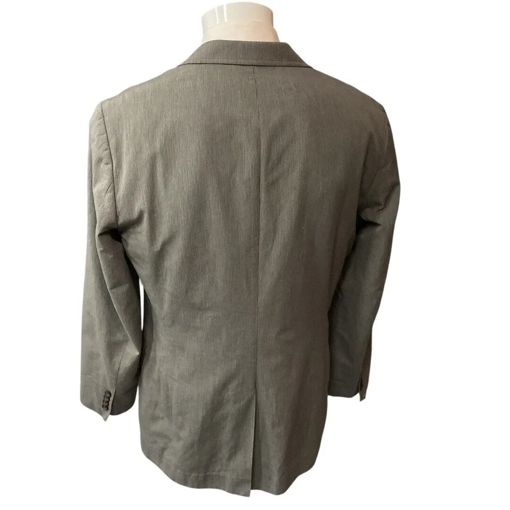 J. Crew Men's‎ Striped Sport Coat Blazer Jacket Gray Size 40R Business Career