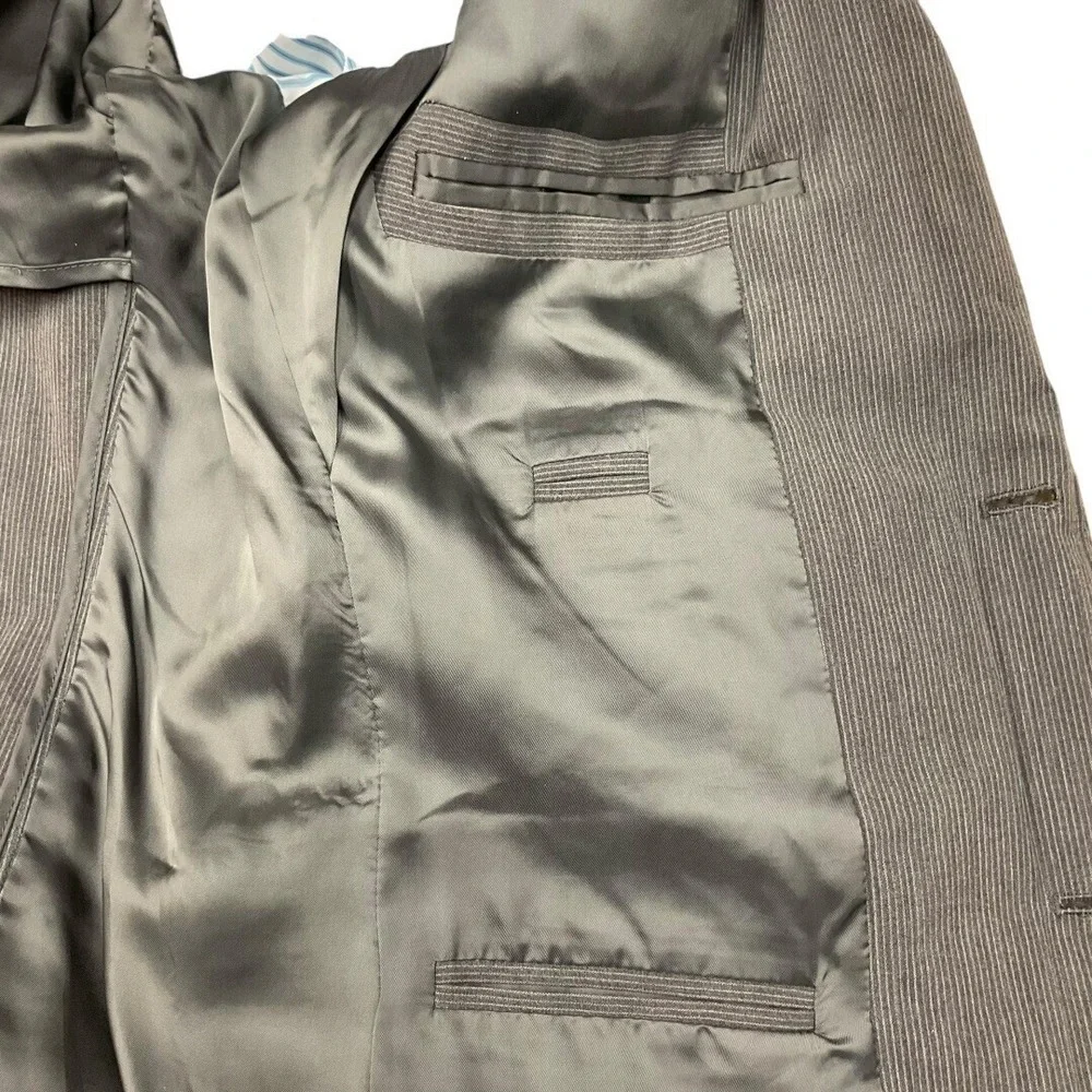 J. Crew Men's‎ Striped Sport Coat Blazer Jacket Gray Size 40R Business Career