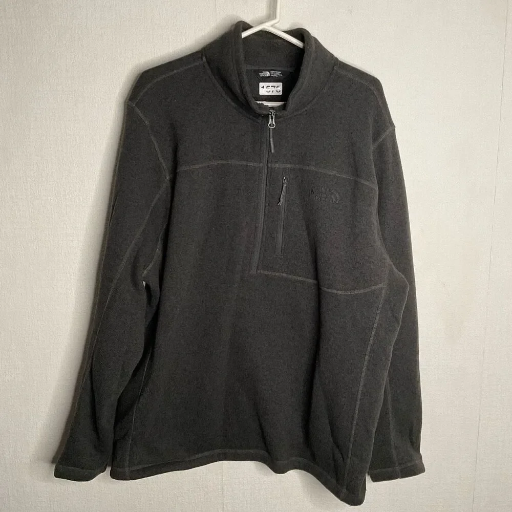 The North Face Men's XXL 1/4 Zip Sherpa‎ Fleece Lined Pullover Gray