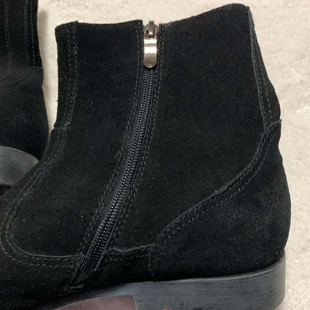 Donald Pliner Men's Abroad Oily Leather Slip Zip Boot Black 10