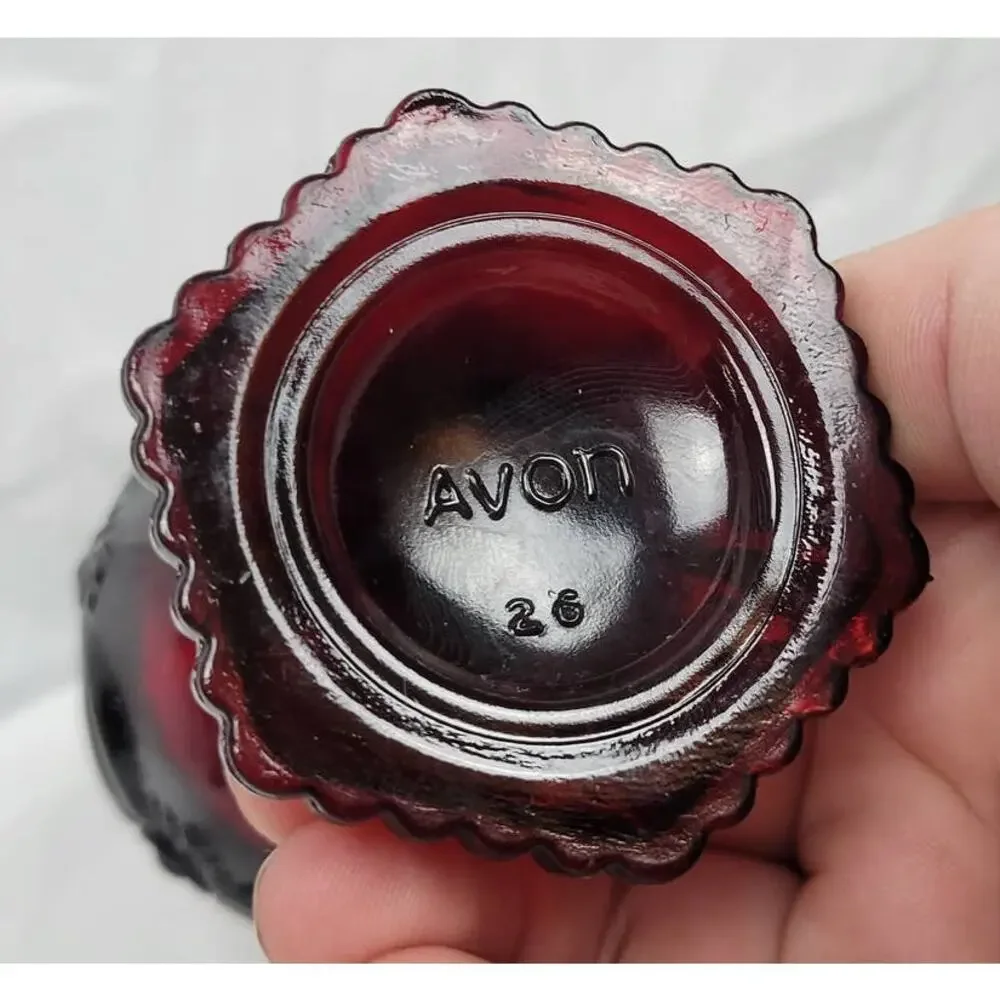 Avon Cape Cod Ruby Red Wine Glass Stem Goblet Mold 26