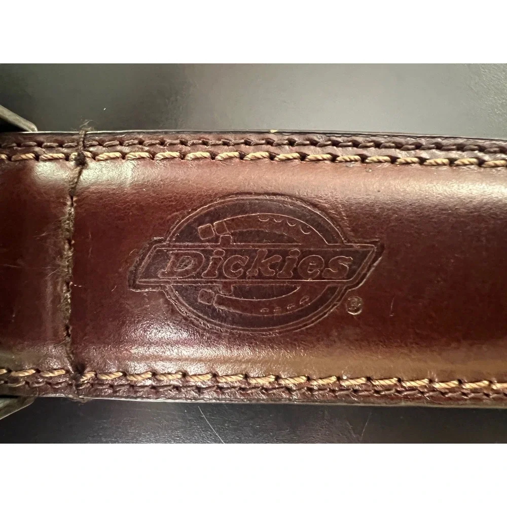 Dickies Mens Brown Genuine Leather Belt Size 42 Workwear Casual 11DI02F8‎